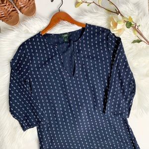 J Crew Tissue Tunic Beach Coverup Nautical size S